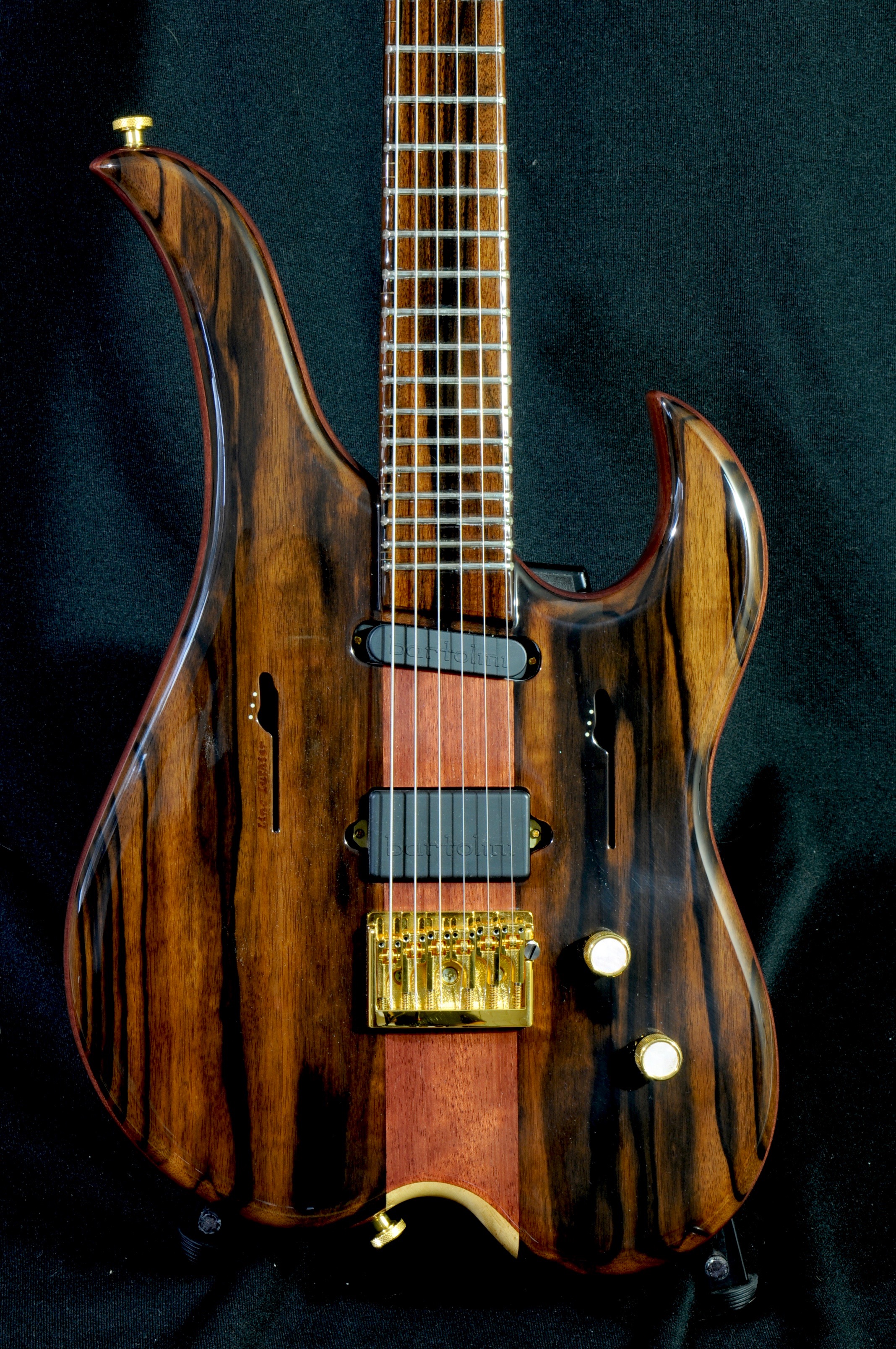 Linc Luthier Custom 1-off with Macassar Ebony & Purple Heart