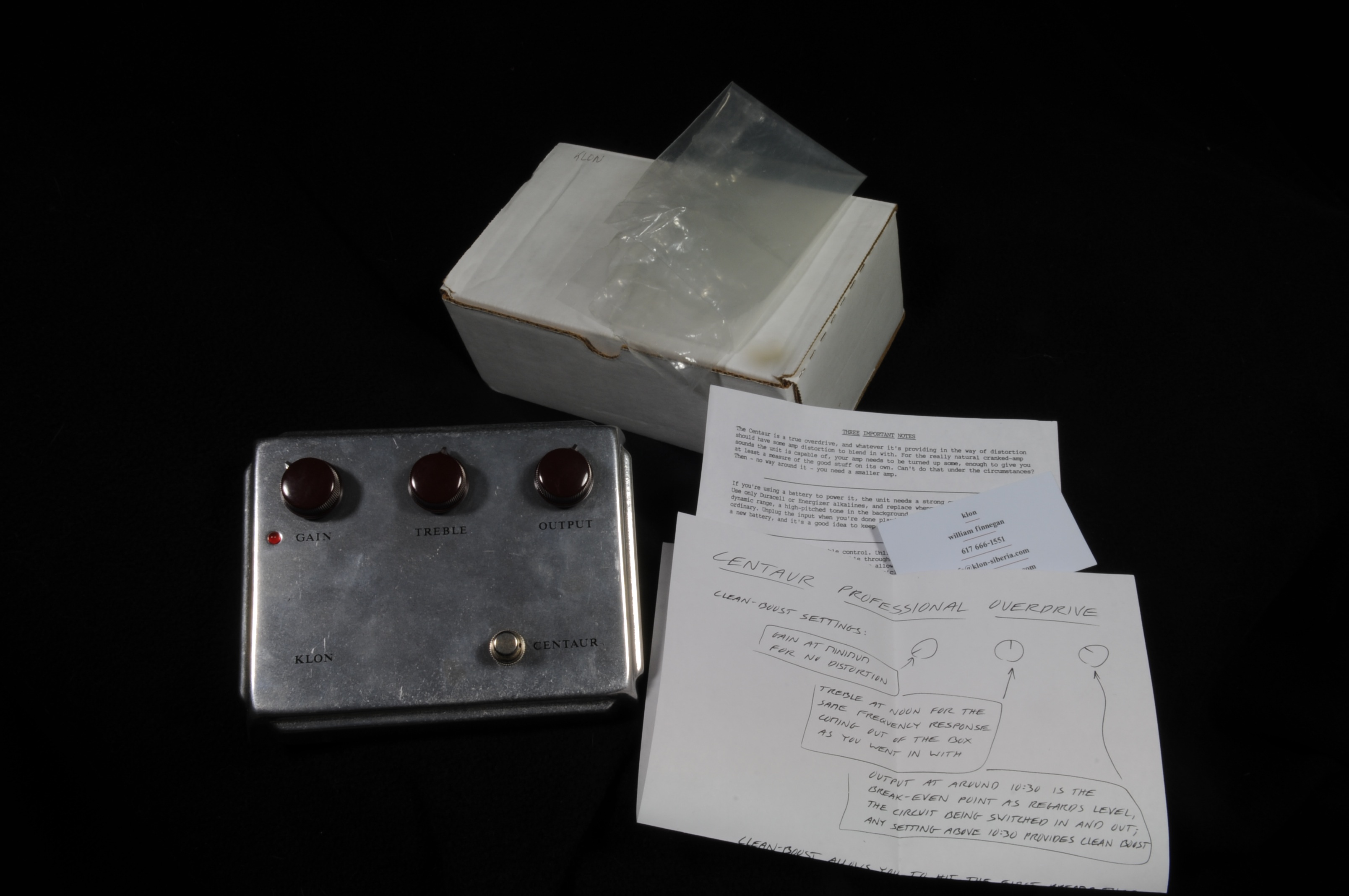 Klon Centaur – Box & Papers