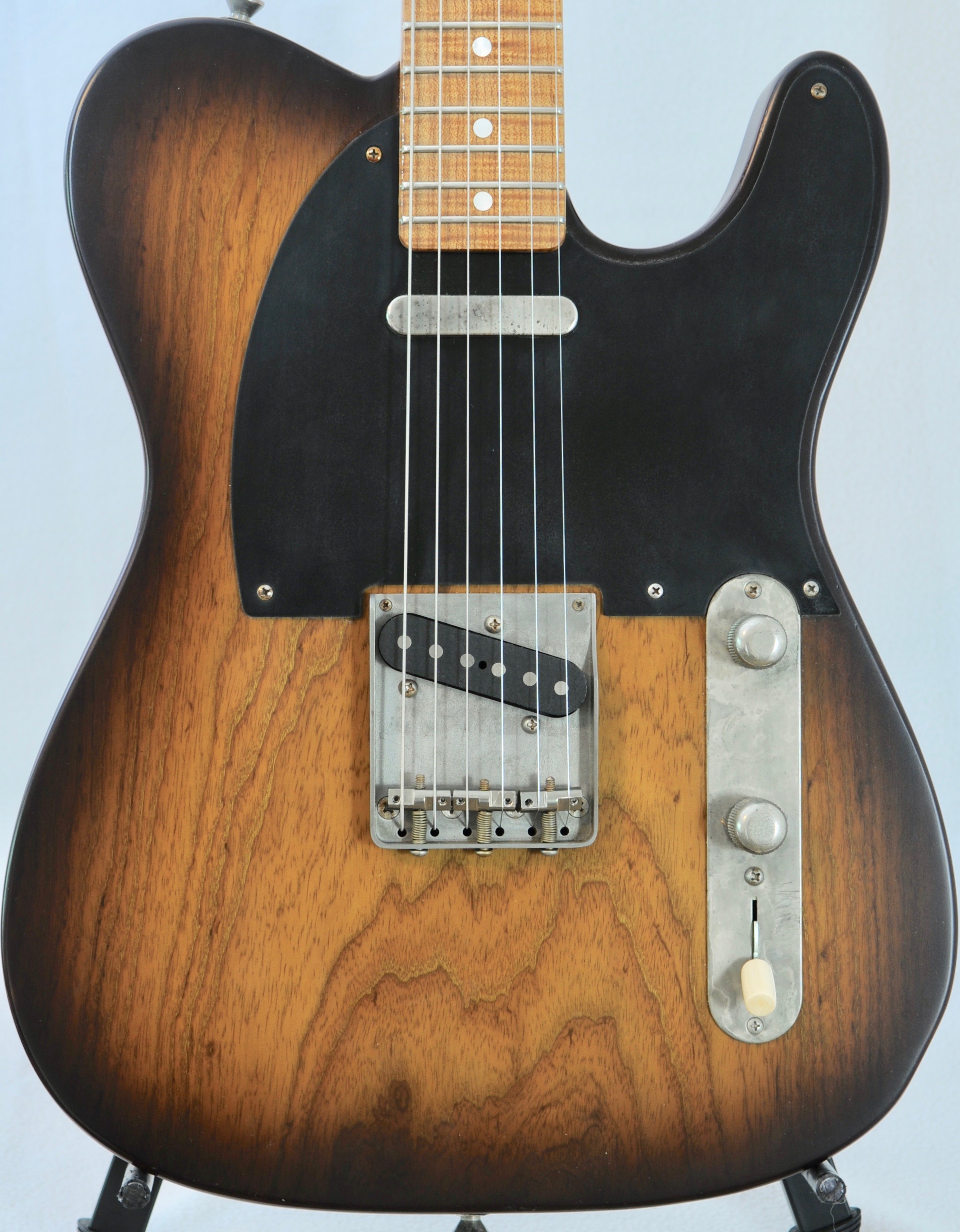 2018 Detemple Tele :  6lb-8oz – ROASTED Flame Neck