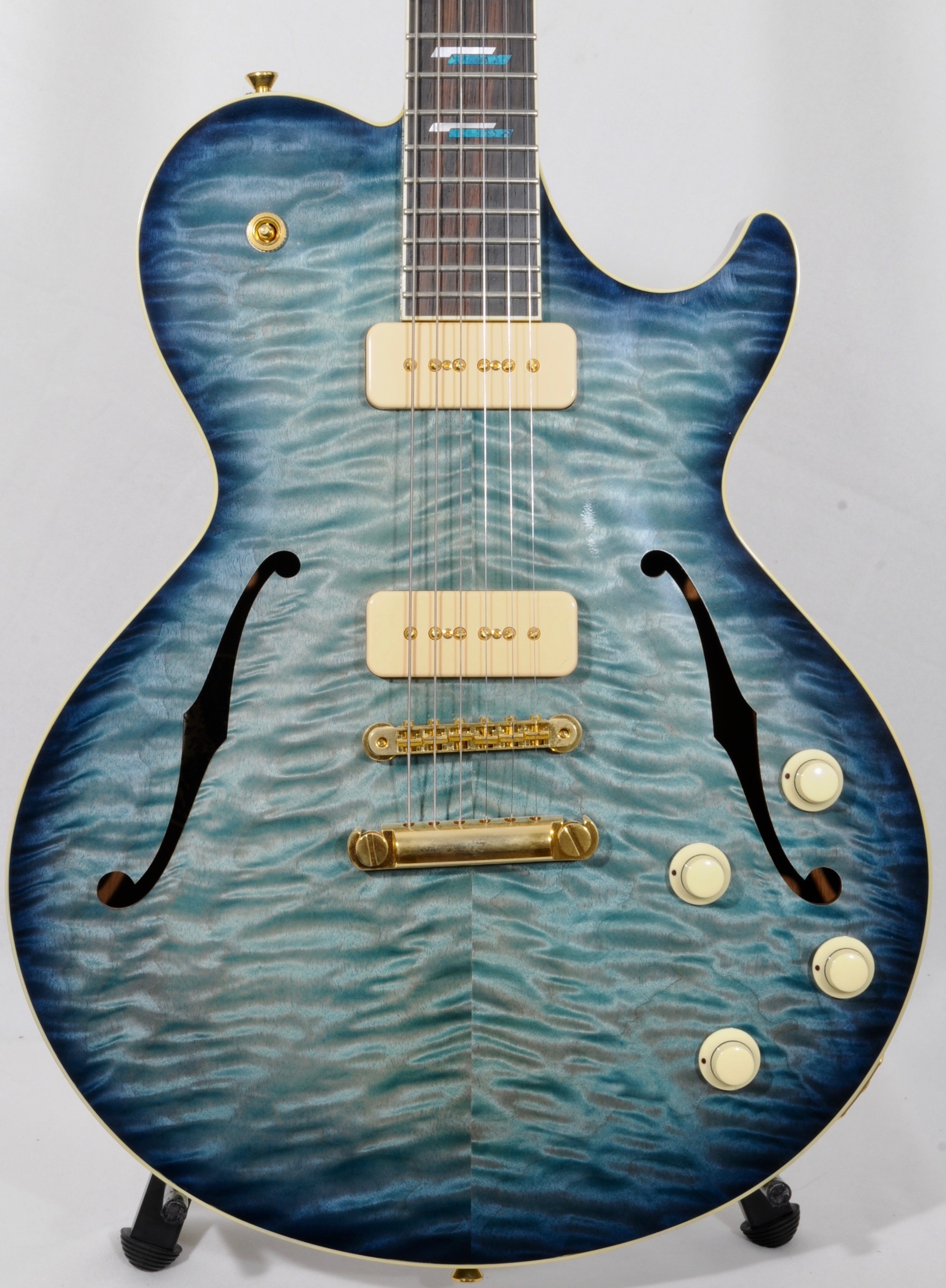 Collings SoCo Deluxe – CUSTOM 1-off!  Braz Board / Turq & MOP Inlay