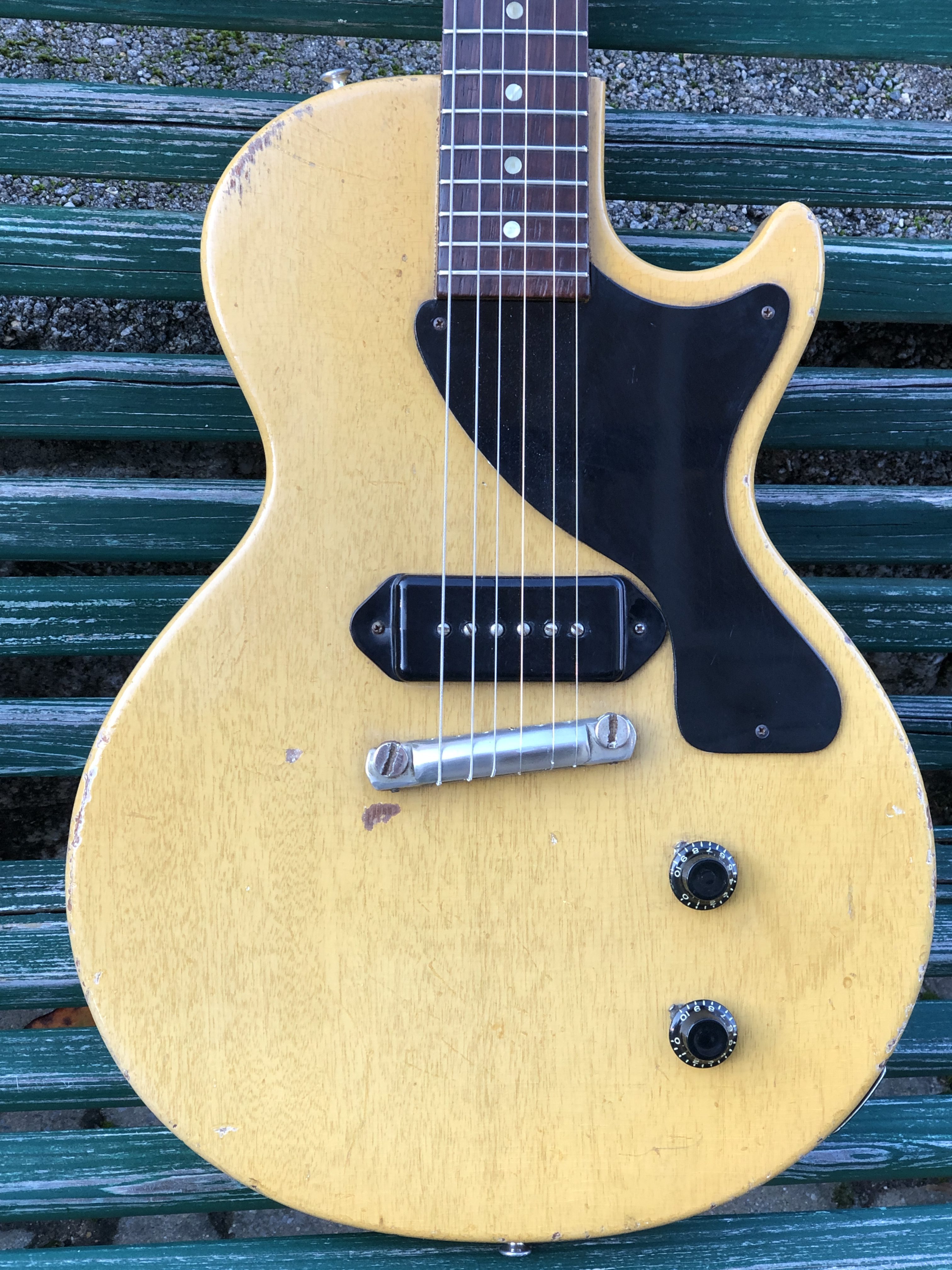 1957 Gibson Les Paul Junior TV YELLOW – All Orig Except Tuners & Case